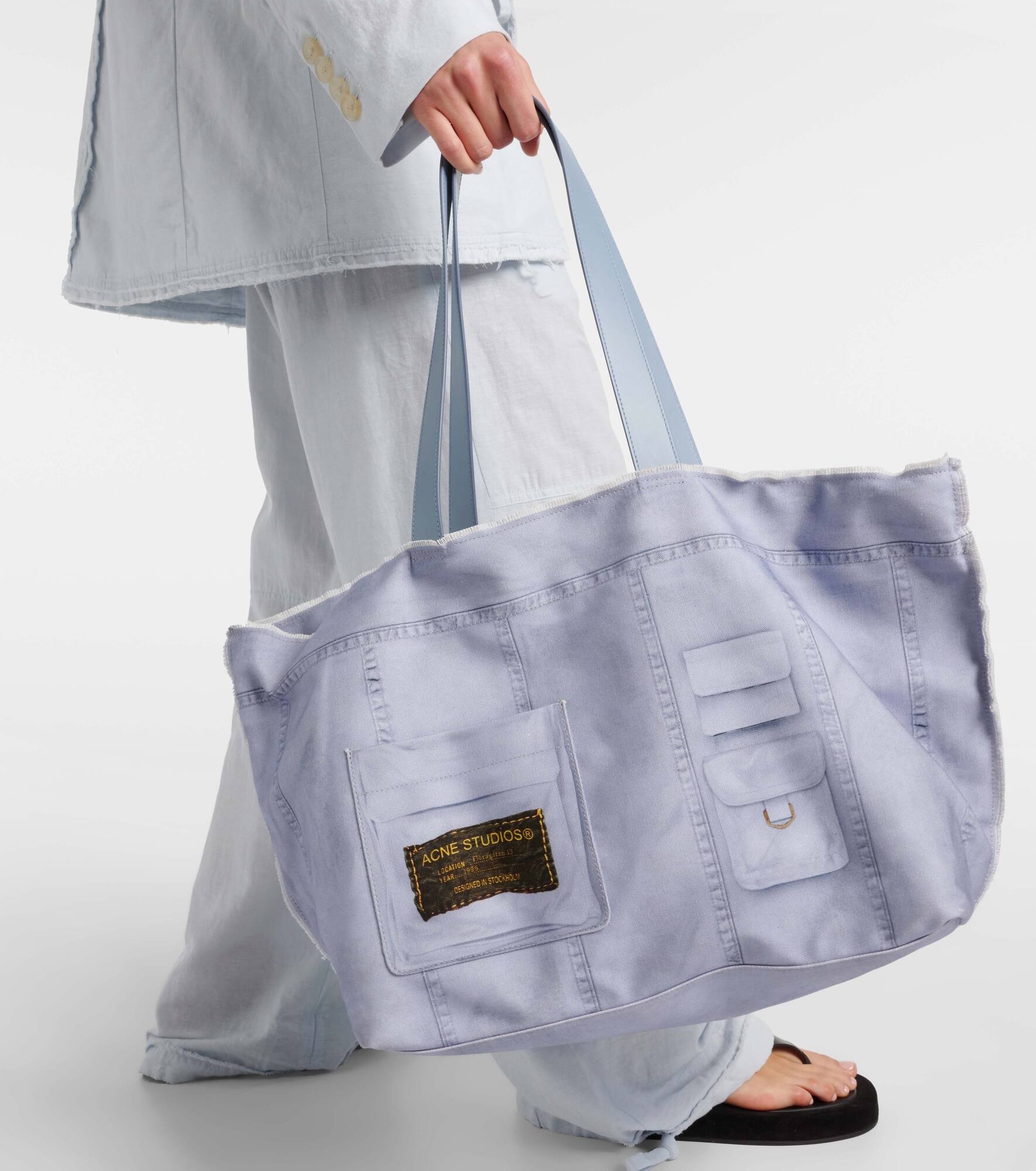 Midsummer Large cotton canvas tote bag - 7