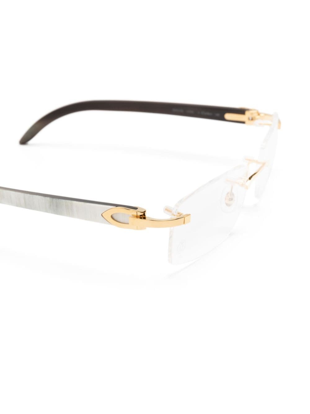 rectangle-frame rimless glasses - 3