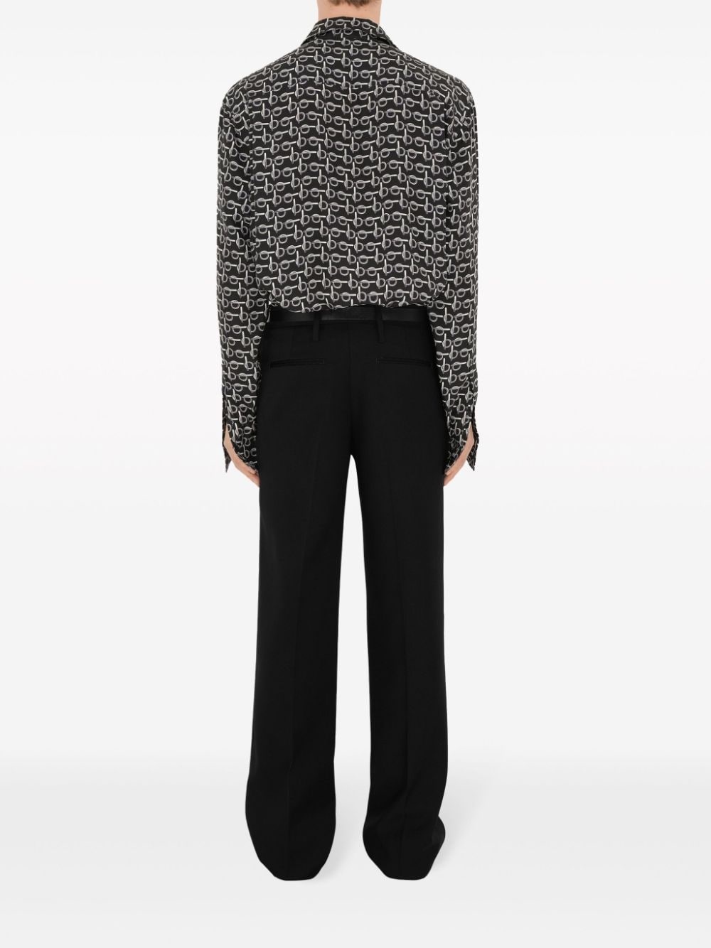 straight-leg wool trousers - 4