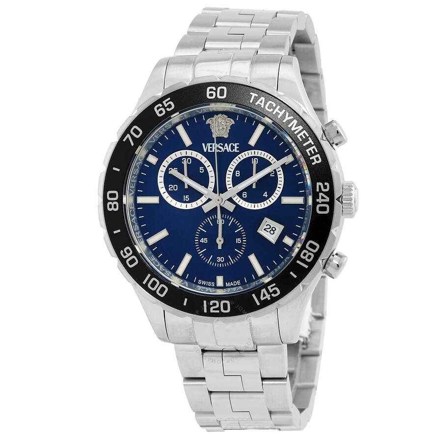 Versace Hellenyium Chronograph Quartz Blue Dial Men's Watch VEPCA0324 - 1