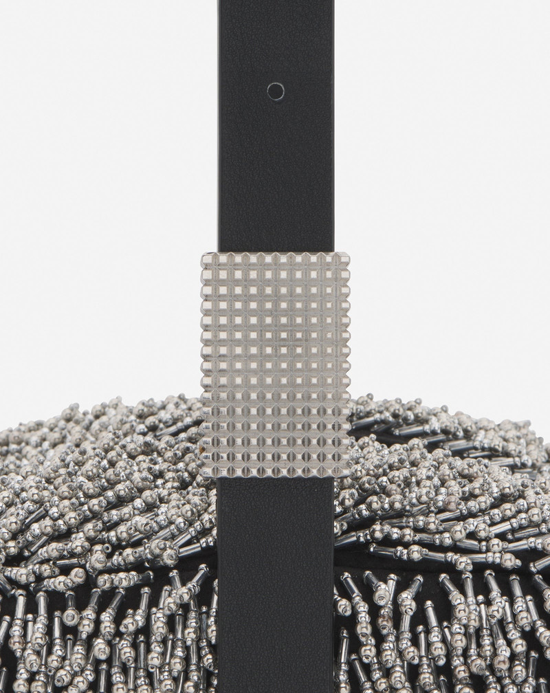 TEMPO BY LANVIN EMBROIDERED LEATHER BAG 6