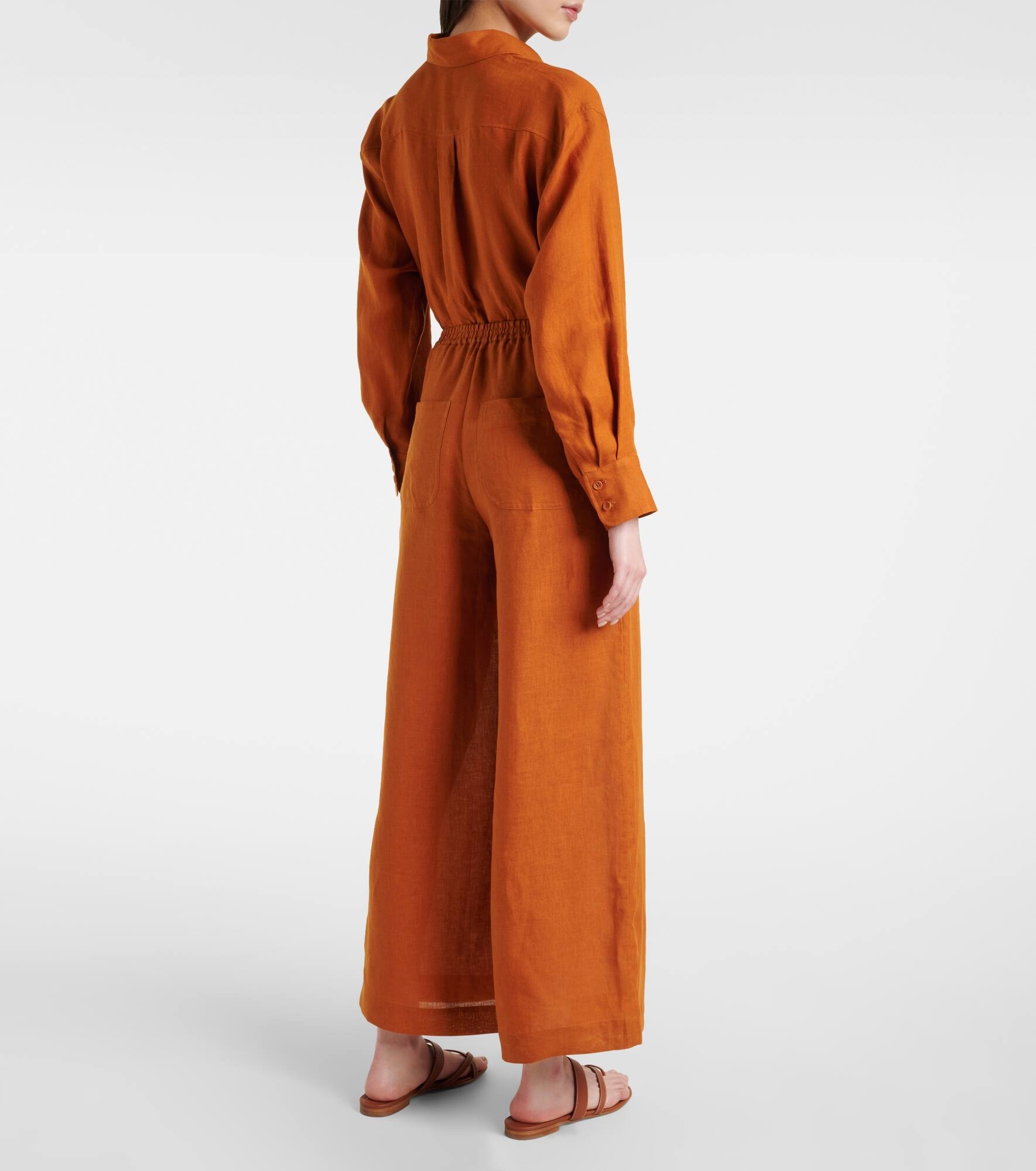 Select linen wide-leg pants - 3