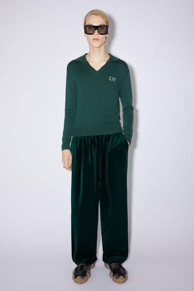 Acne Studios Velvet trousers - Dark green outlook