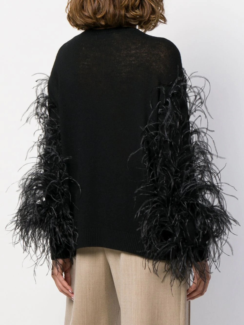 "Wrap Me. Free Me. See Me" feathered jumper - 4