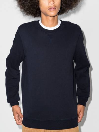 Sunspel crew neck sweatshirt outlook