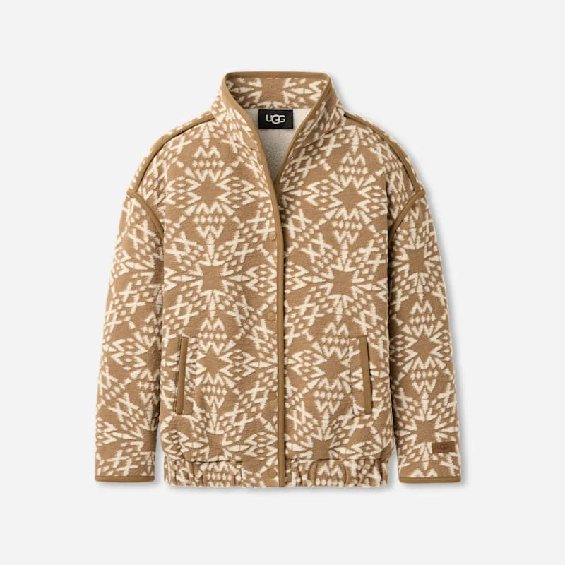 ® Women's Brigh Snap Jacket Tops in Sand - 1