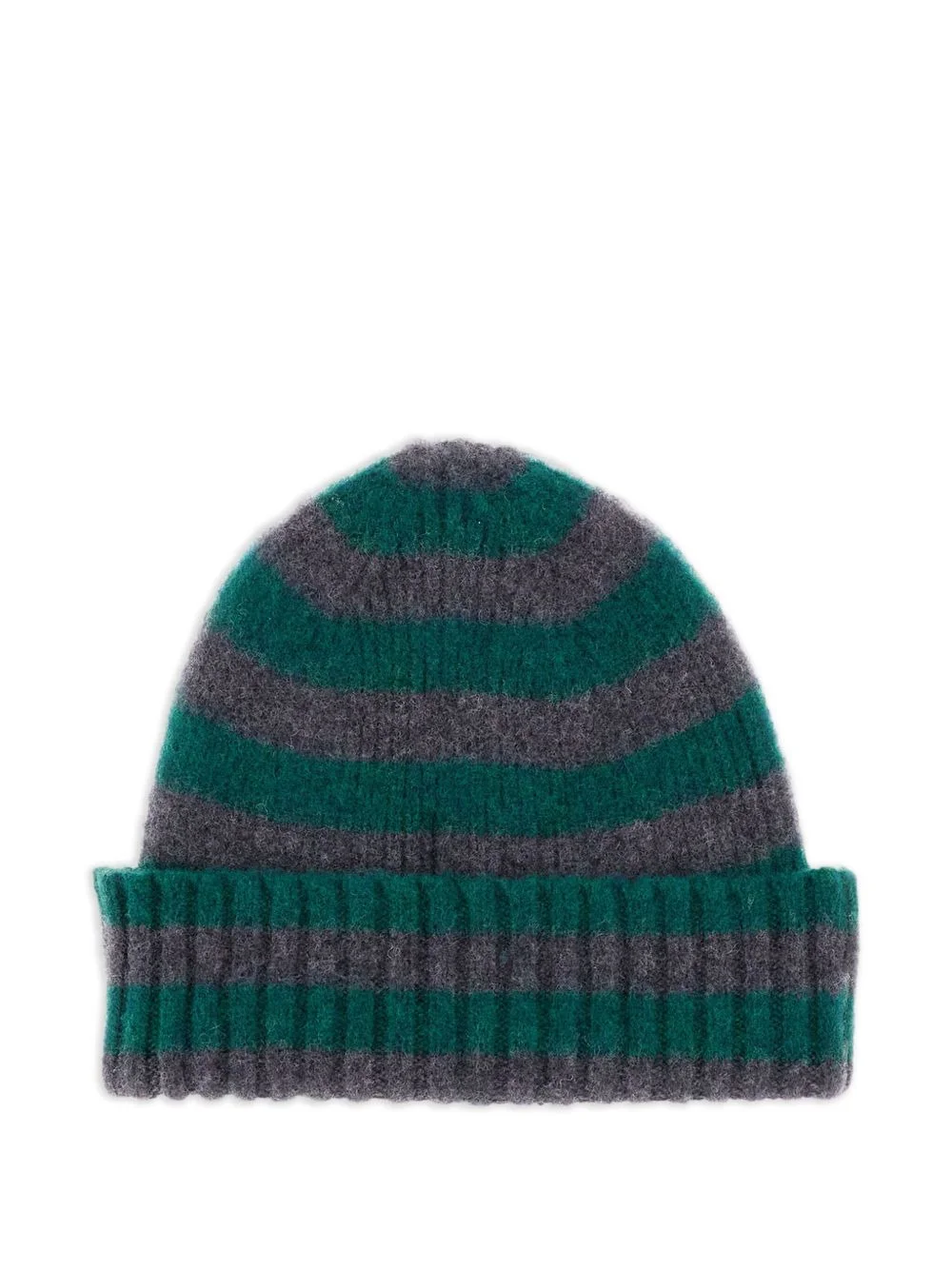 Hard Working striped-pattern beanie hat - 1