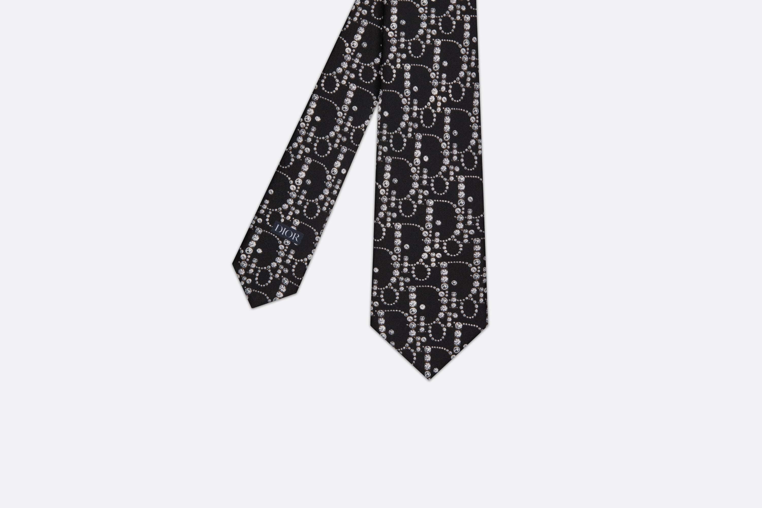 Dior Oblique Strass Tie - 2