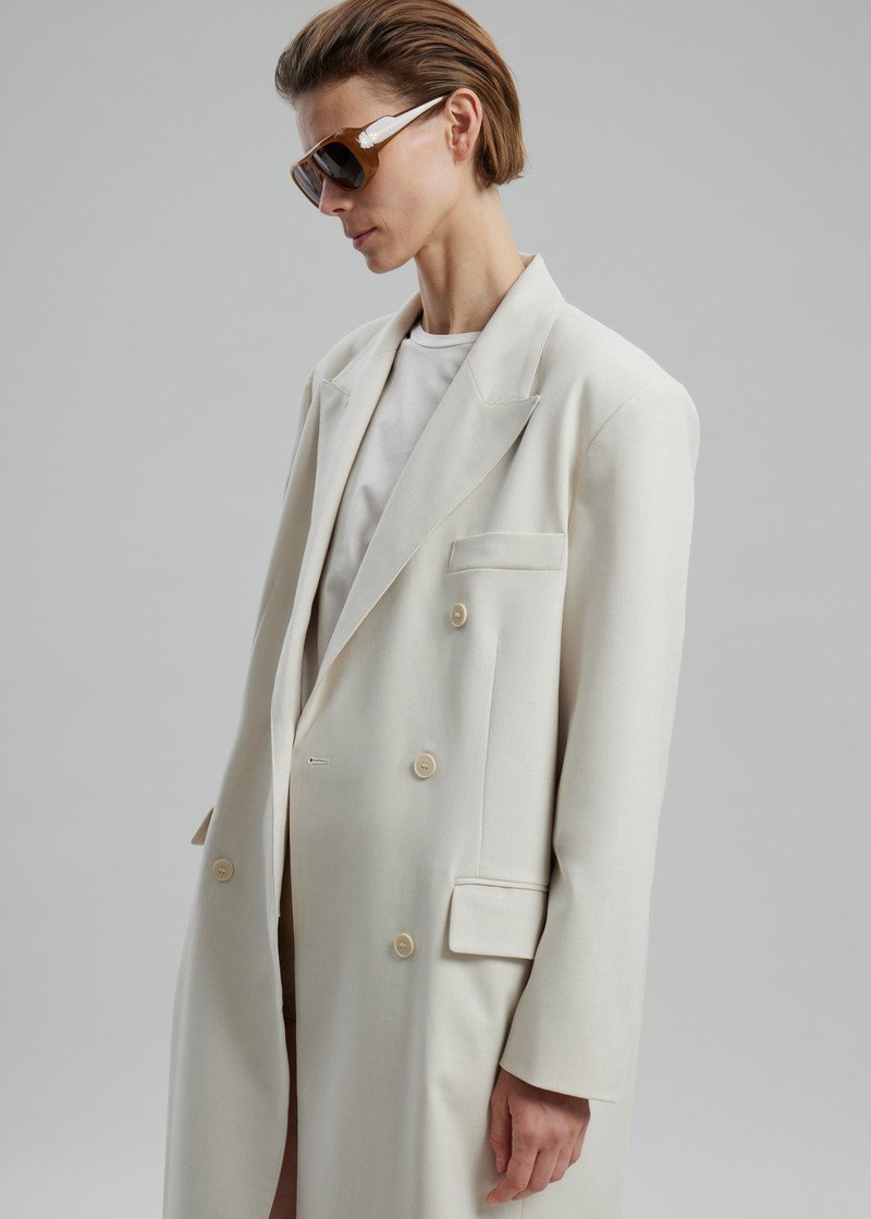 Dex Double Breasted Coat - Beige 5