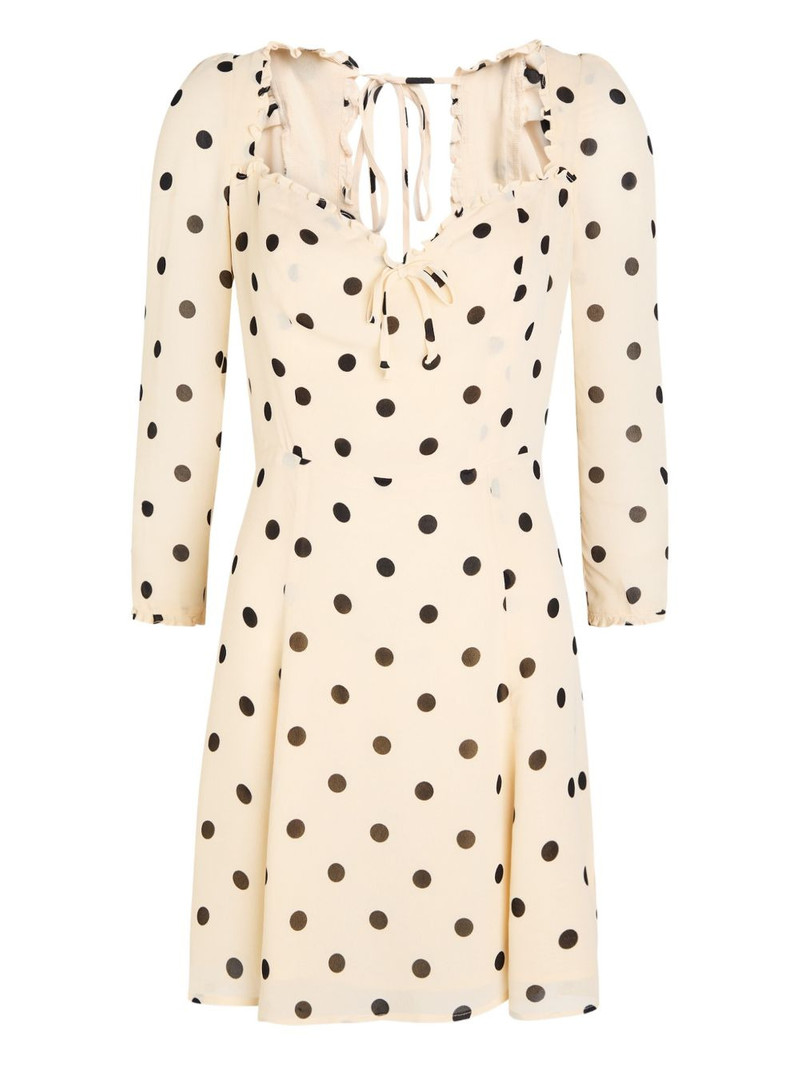 ruffled-trim polka-dot dress 1