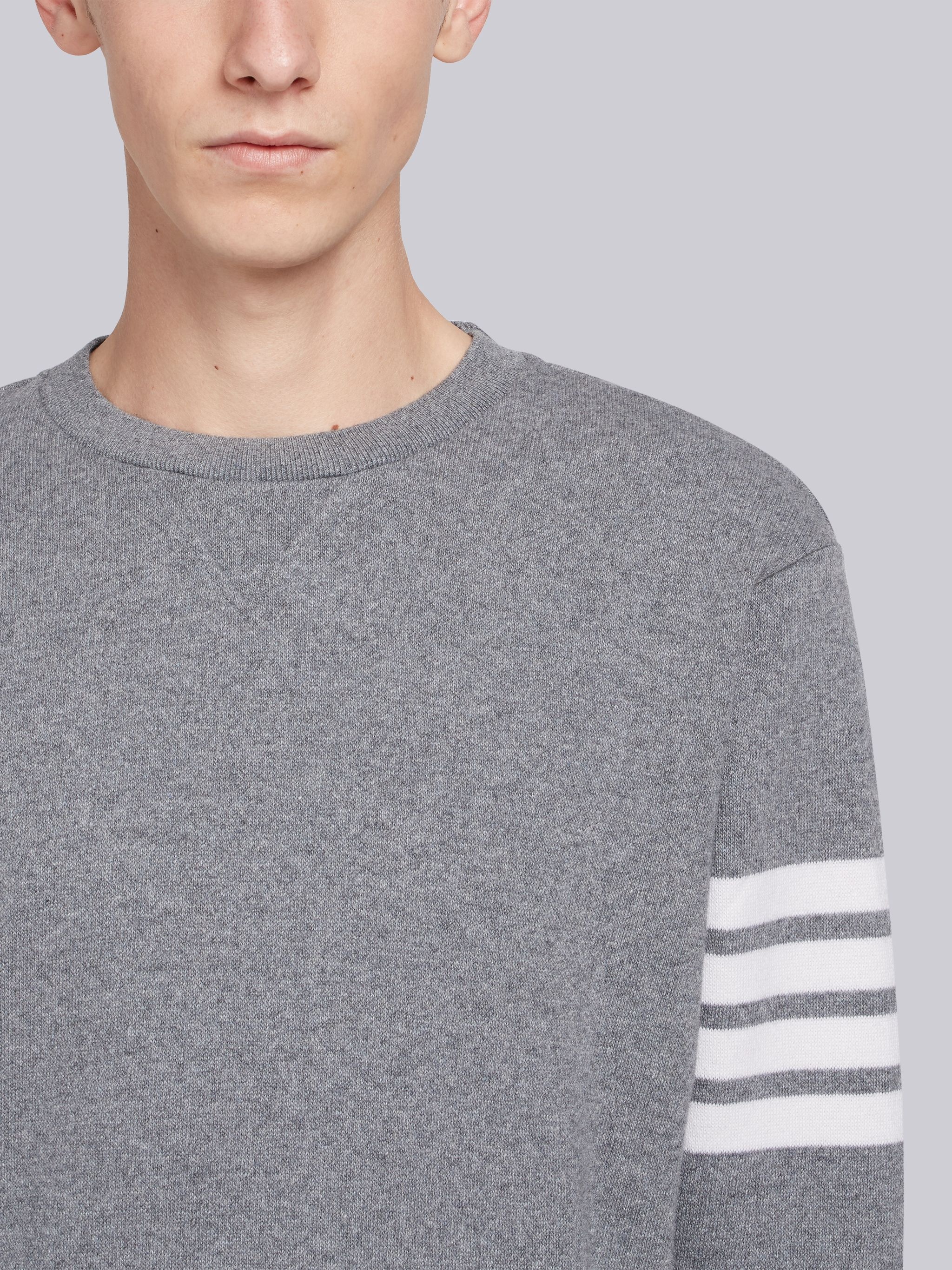 Relaxed Fit Engineered 4-Bar Stripe Cashmere Shell Sweatshirt - 5