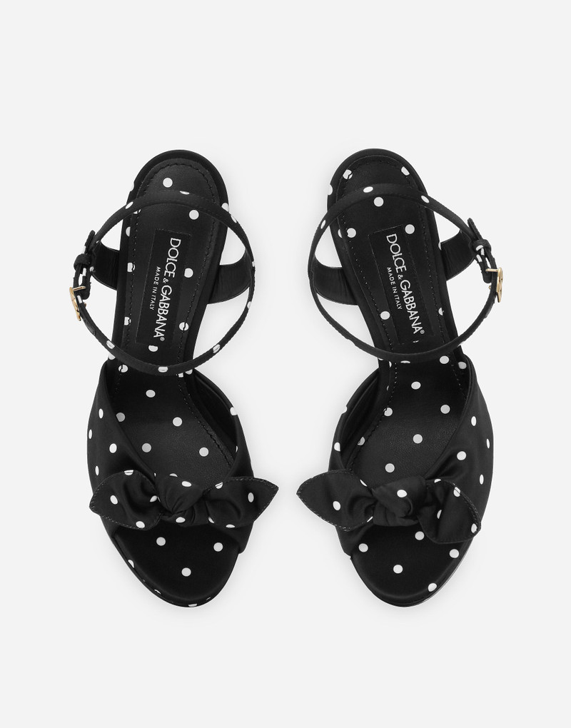 Printed satin platform sandals 4