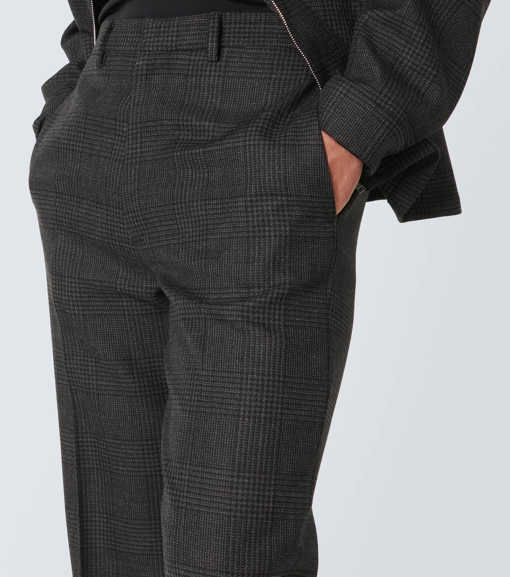 Prince of Wales cropped virgin wool pants - 5