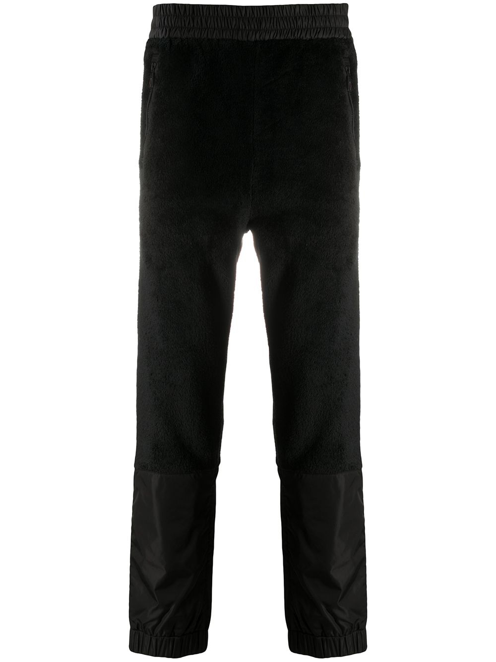 panelled jersey fleece track pants - 1