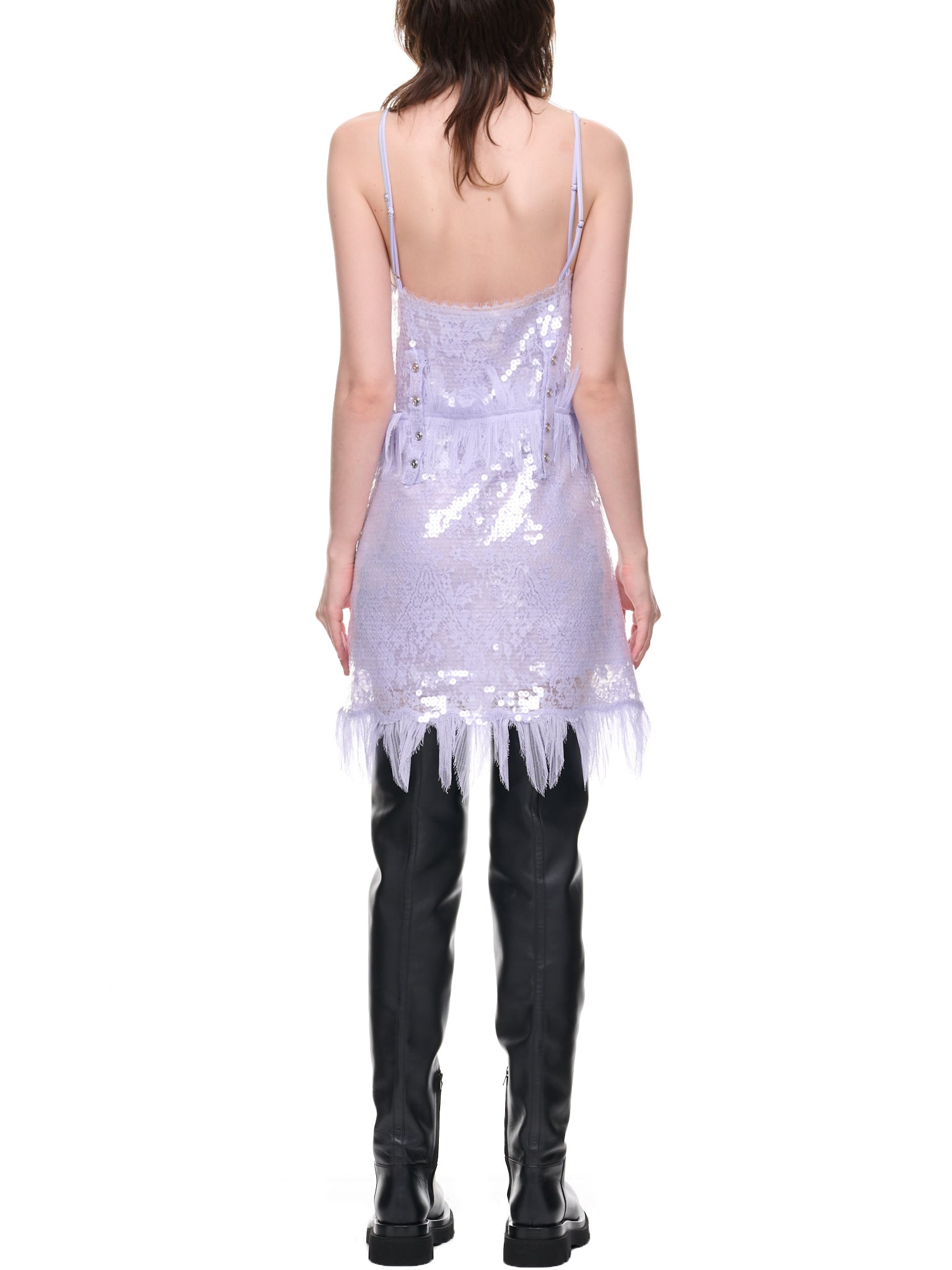 Sequin Lace Slip Dress - 3