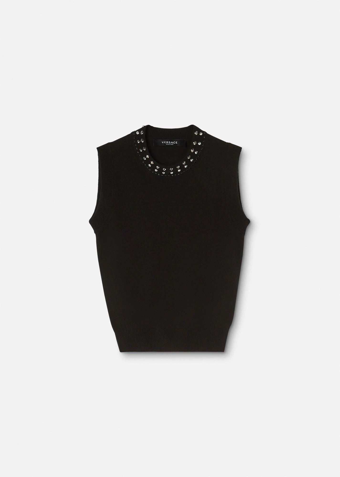Spiked Knit Sleeveless Sweater - 1