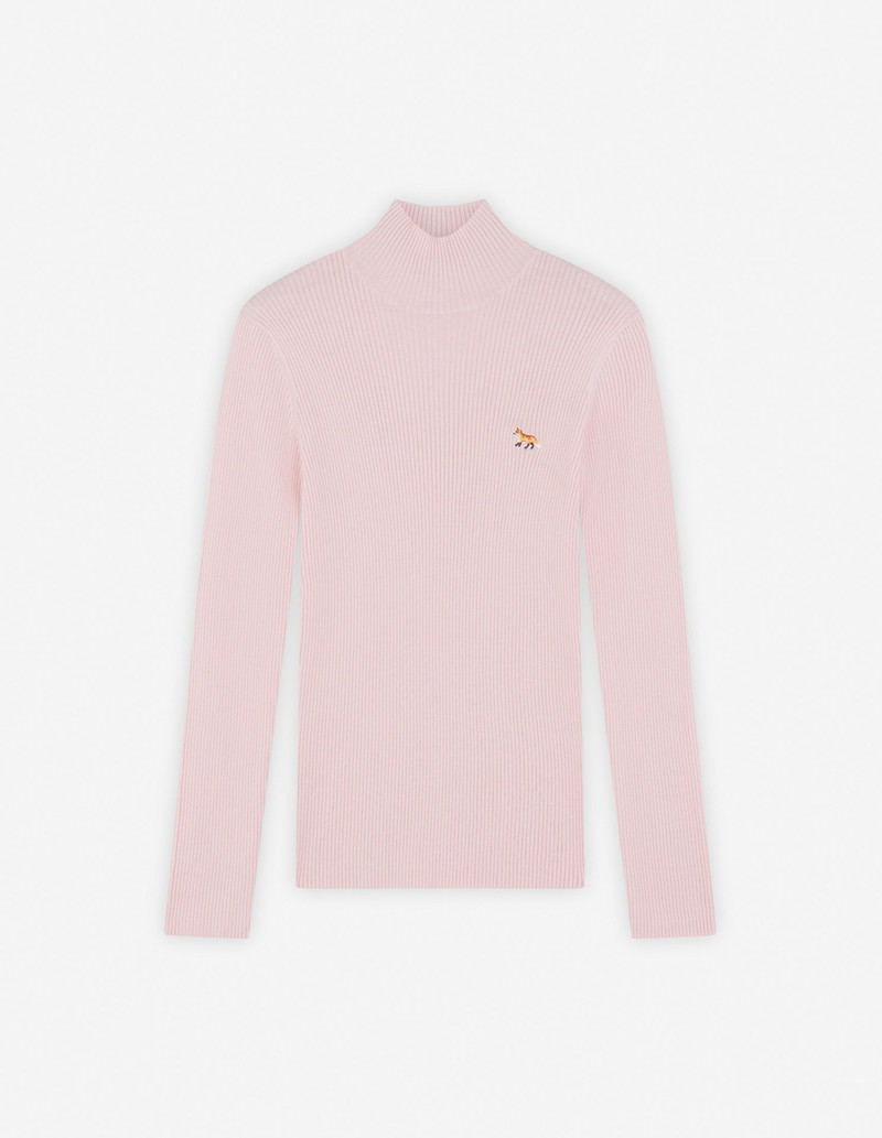 BABY FOX PATCH FINE RIBBED TURTLENECK - 1