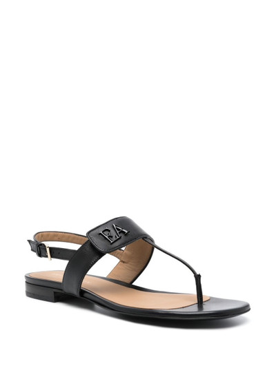 EMPORIO ARMANI logo-plaque leather sandals outlook