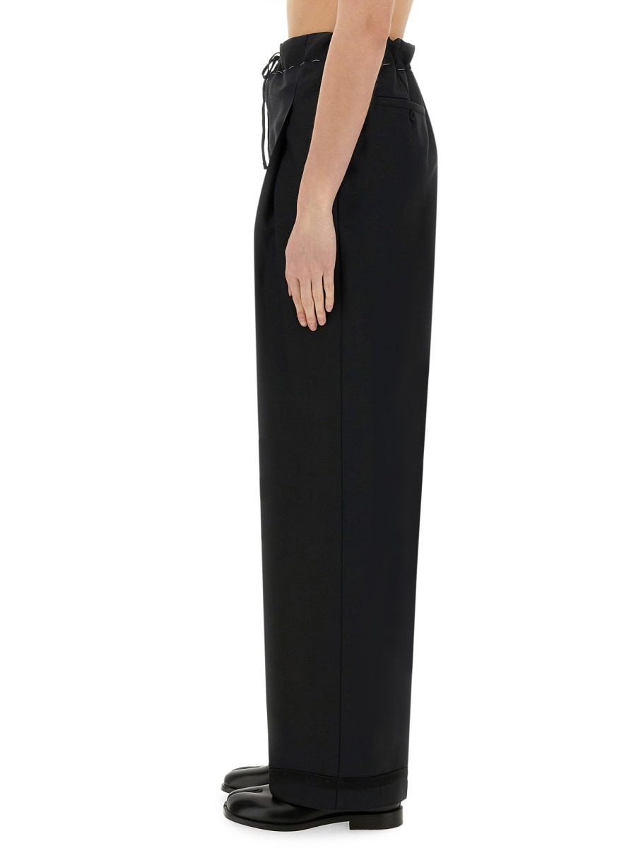 Maison Margiela Women Wool And Mohair Pants - 4