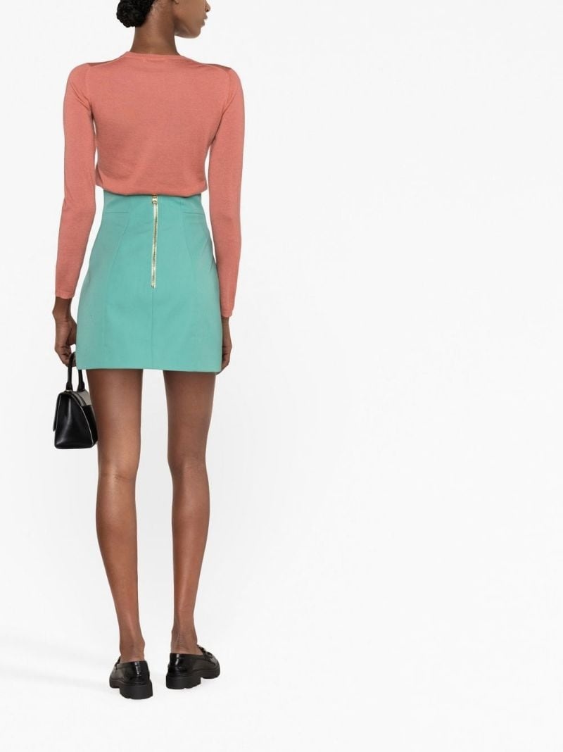 button-detail pencil skirt - 4