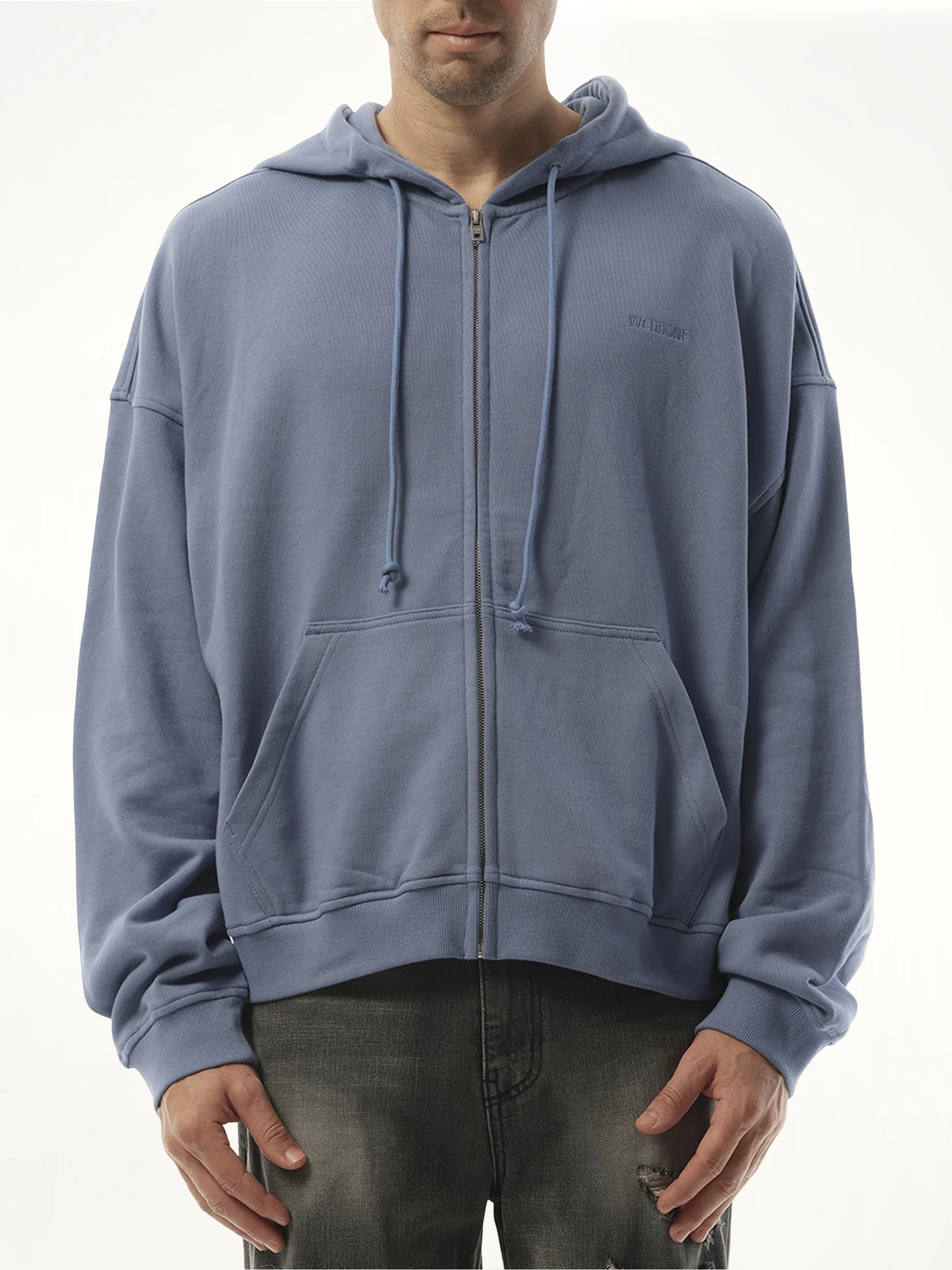 쌍둥이 모든 주위에 Hoodie Zip-Up 에 Sky - 1