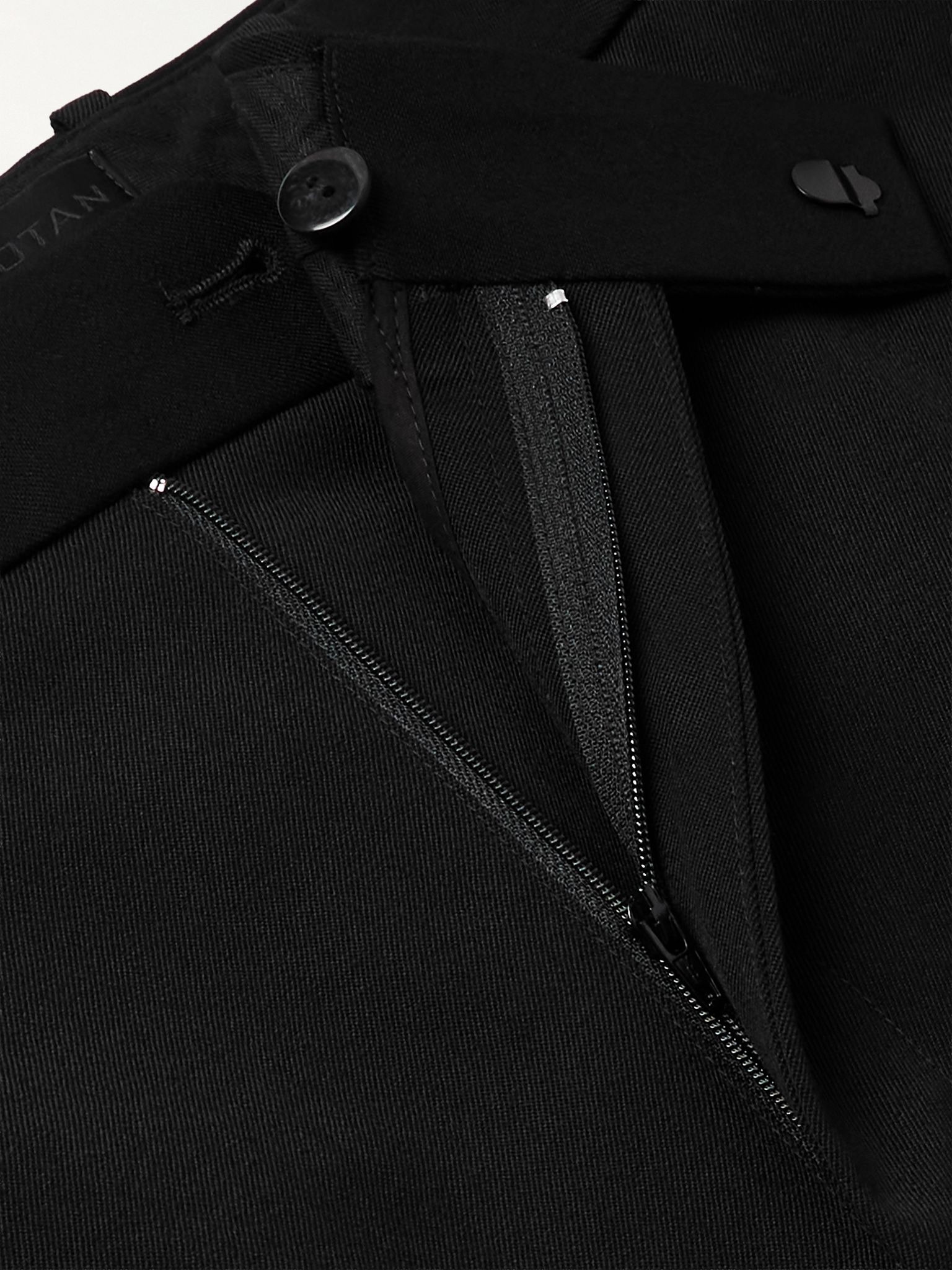 Fritz Straight-Leg Wool-Twill Trousers Black - 6