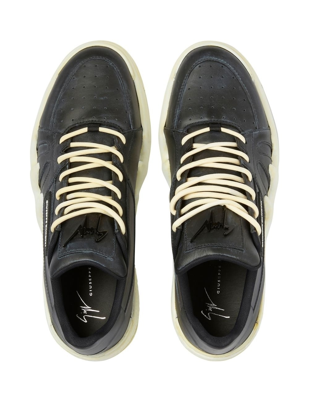 zip-details low-top sneakers - 4