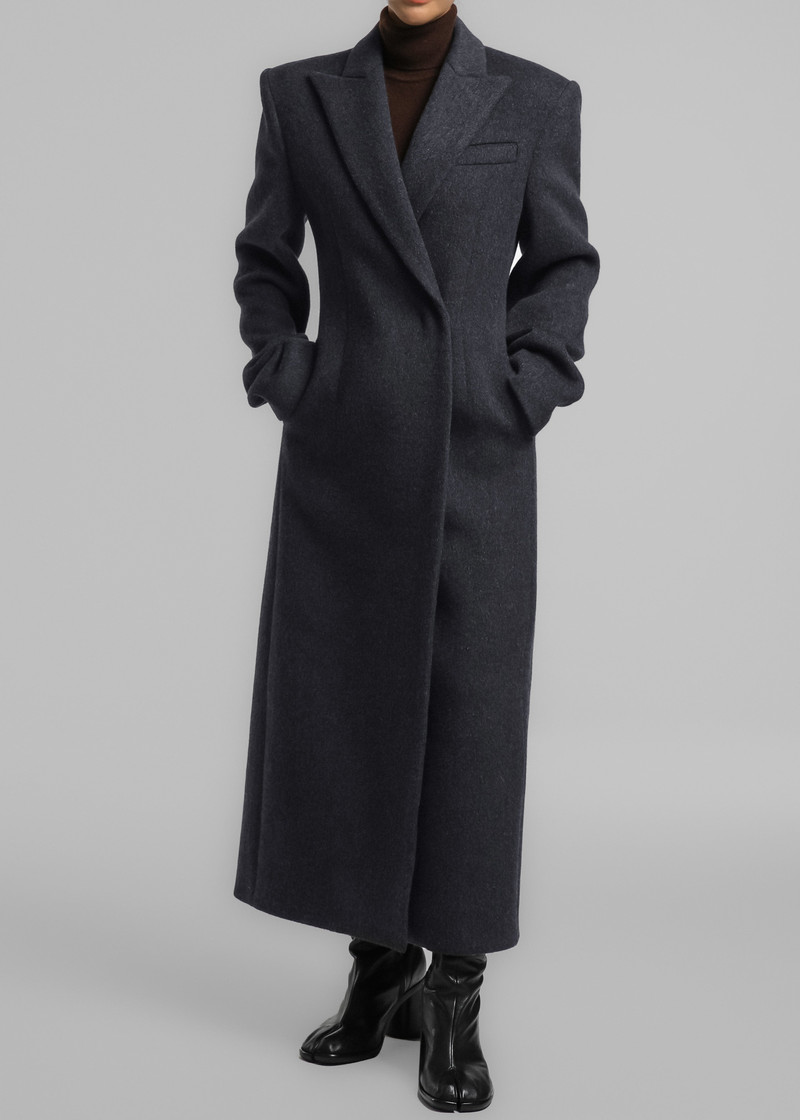 Melva Long Coat - Charcoal 7