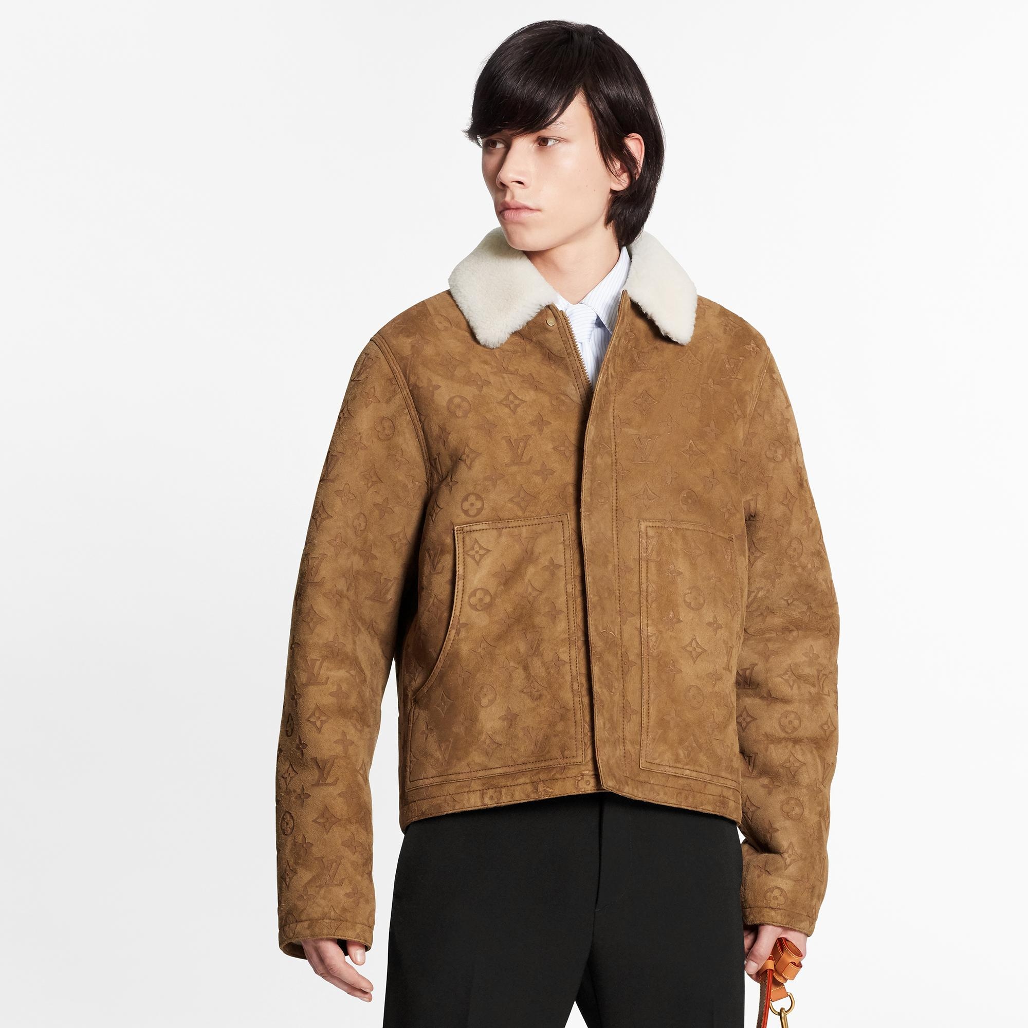 Shearling Embossed Monogram Jacket - 4