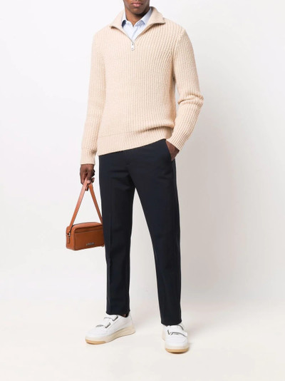 Sandro trucker ribbed knit pullover outlook