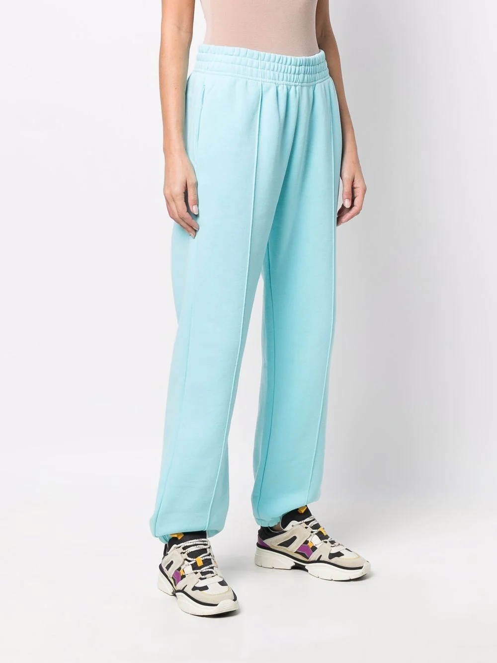 elasticated-waist cotton track trousers - 3