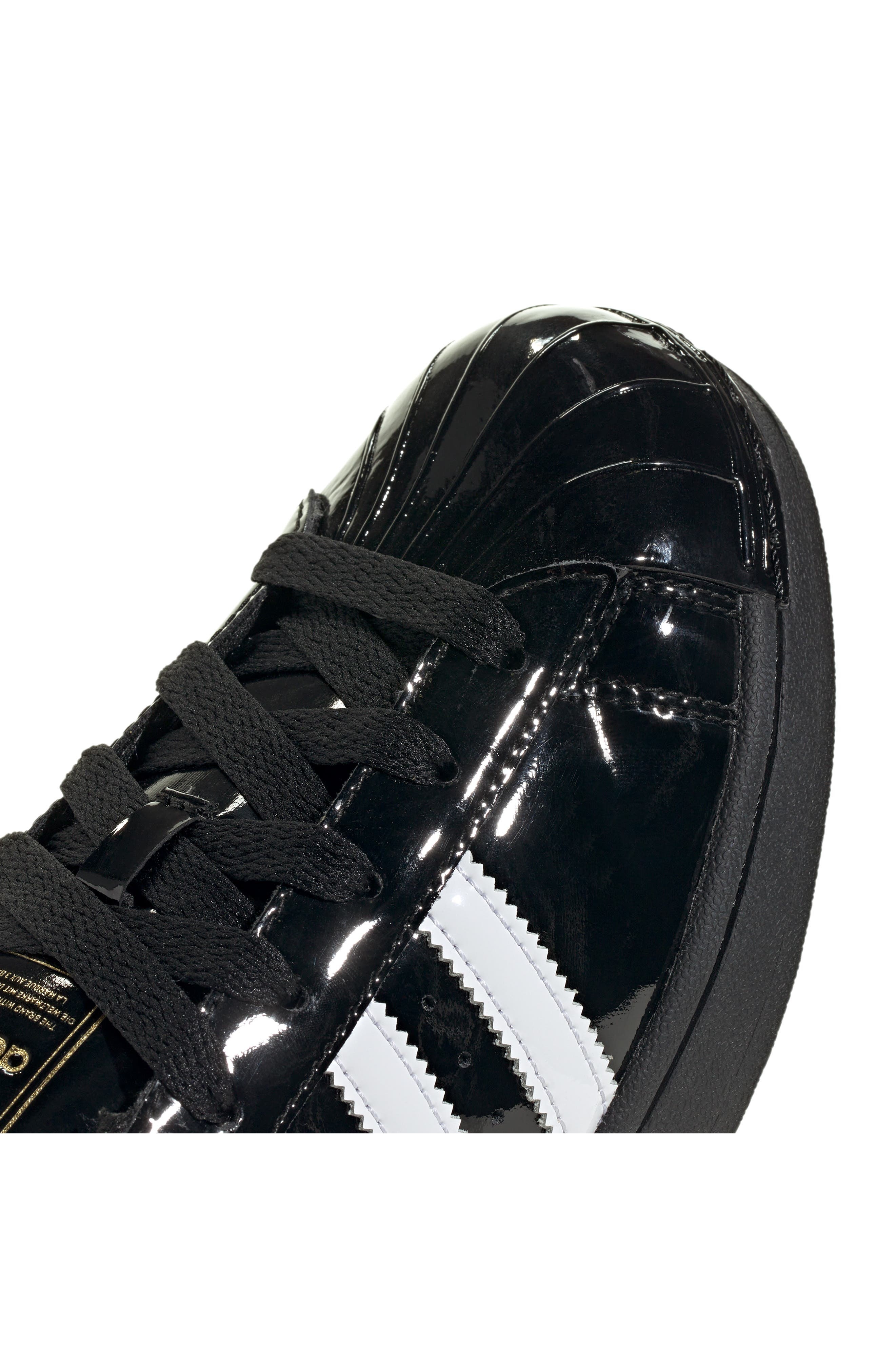 adidas Superstar II Sneaker in Black/White/Gold Metallic at Nordstrom - 7