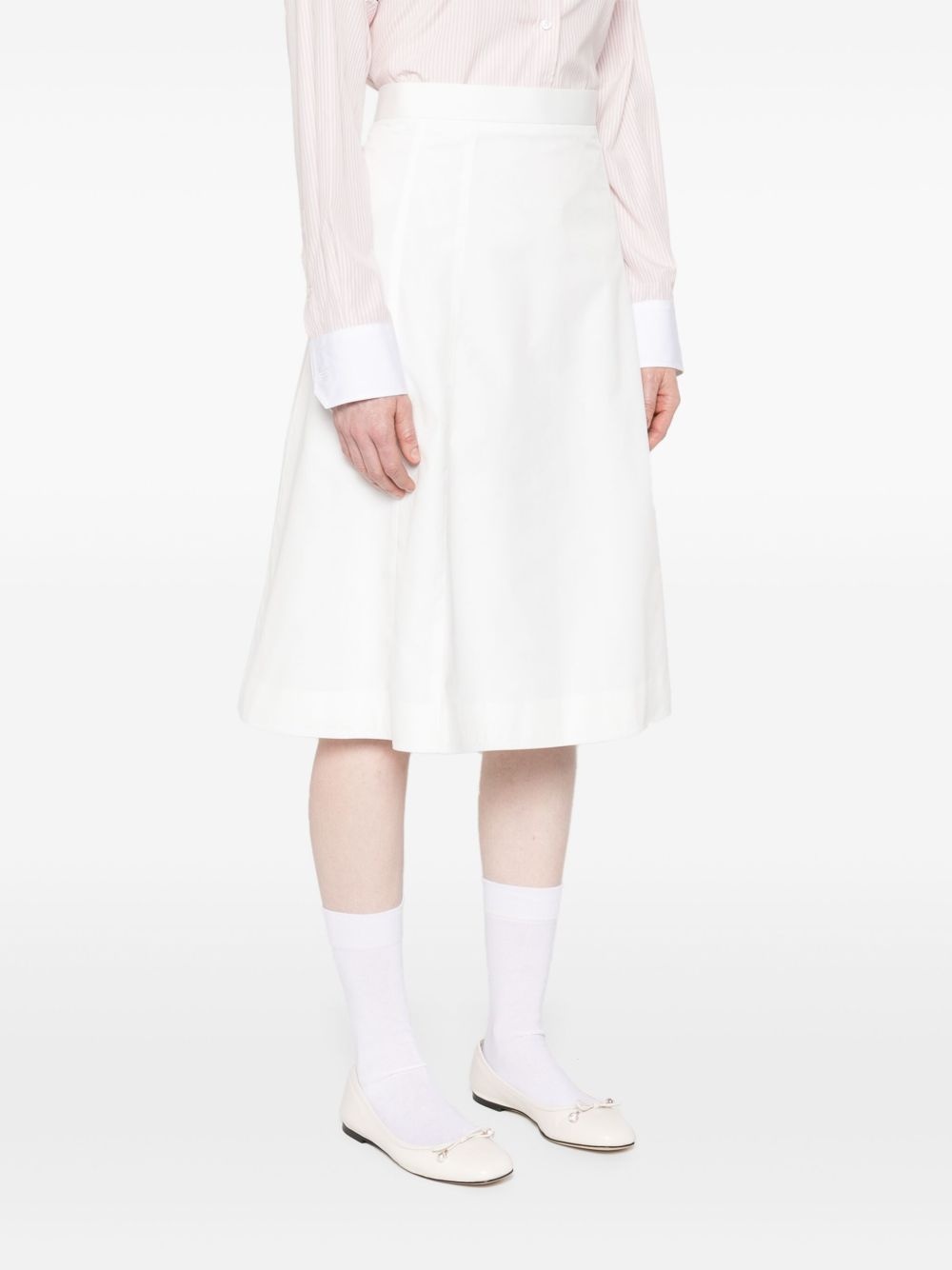 A-line cotton midi skirt - 3