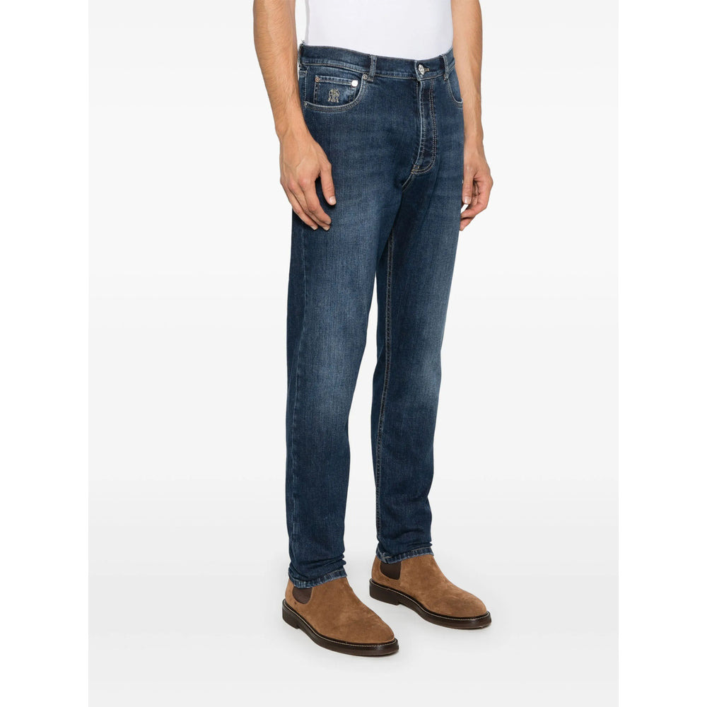 Brunello Cucinelli Blue Denim - Regular & Straight-Leg Jeans Men - 3