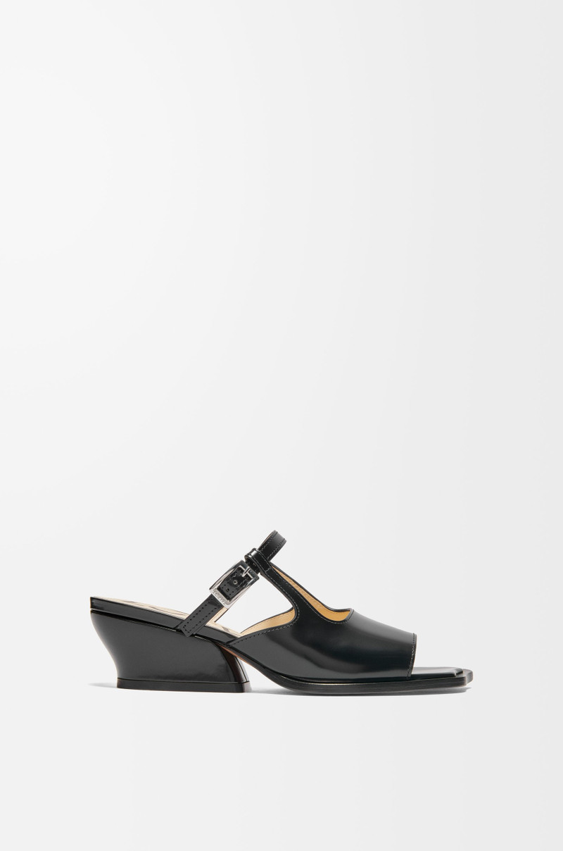 Onda open-toe mule in brushed calfskin 1