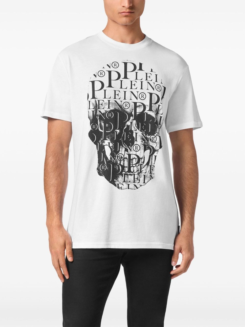 PHILIPP PLEIN skull-print cotton T-shirt outlook