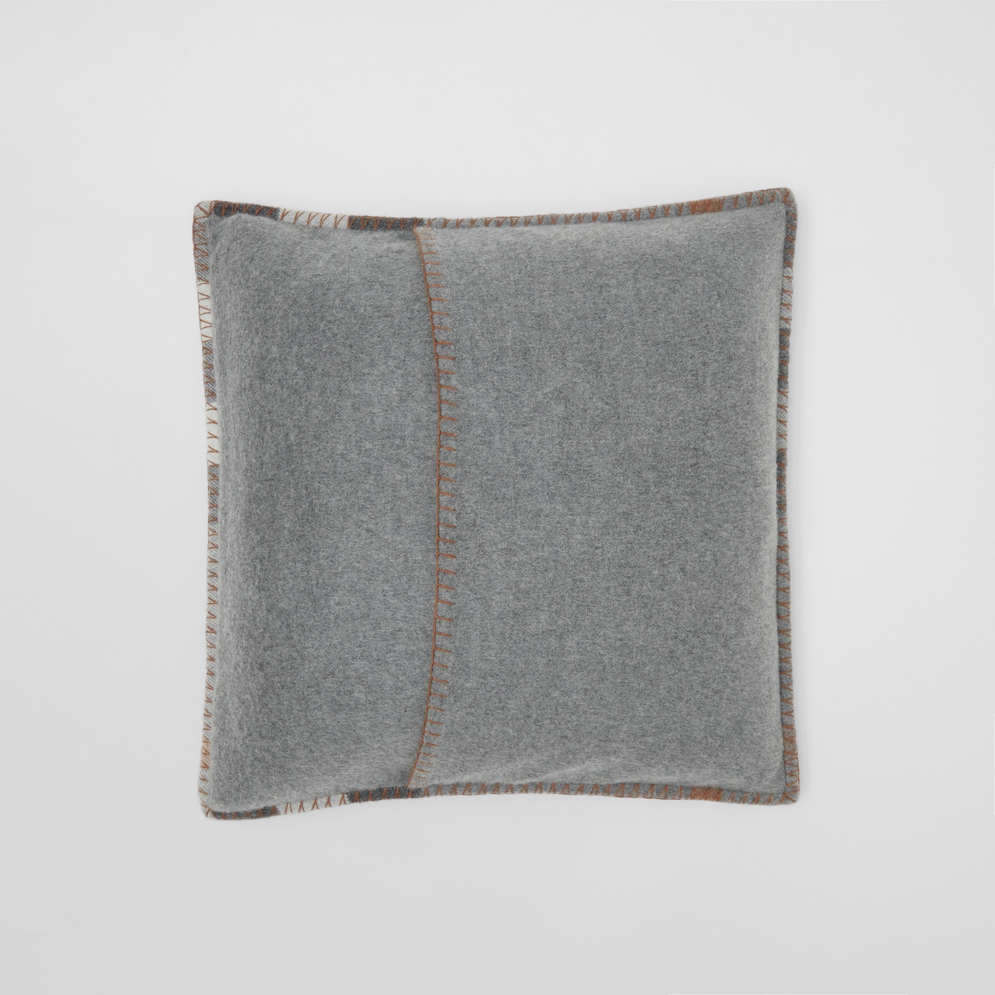 Exaggerated Check Cashmere Cushion Cover - 3
