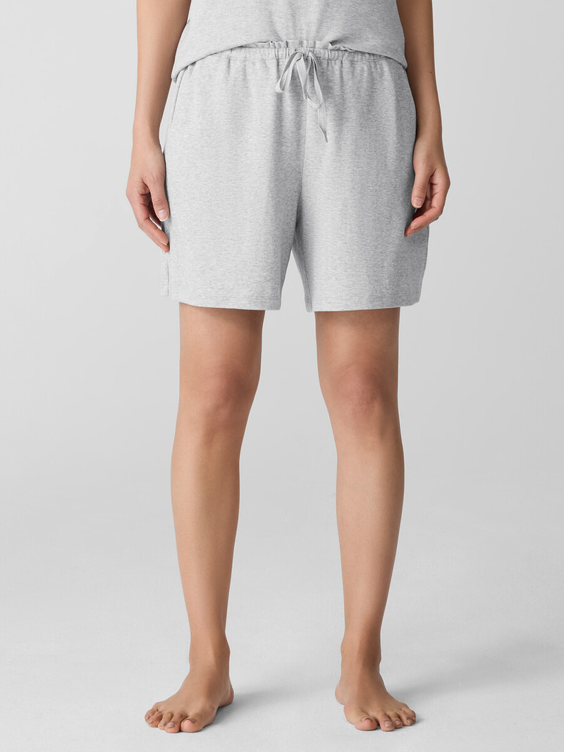 Mélange Organic Cotton Interlock Sleep Shorts 3