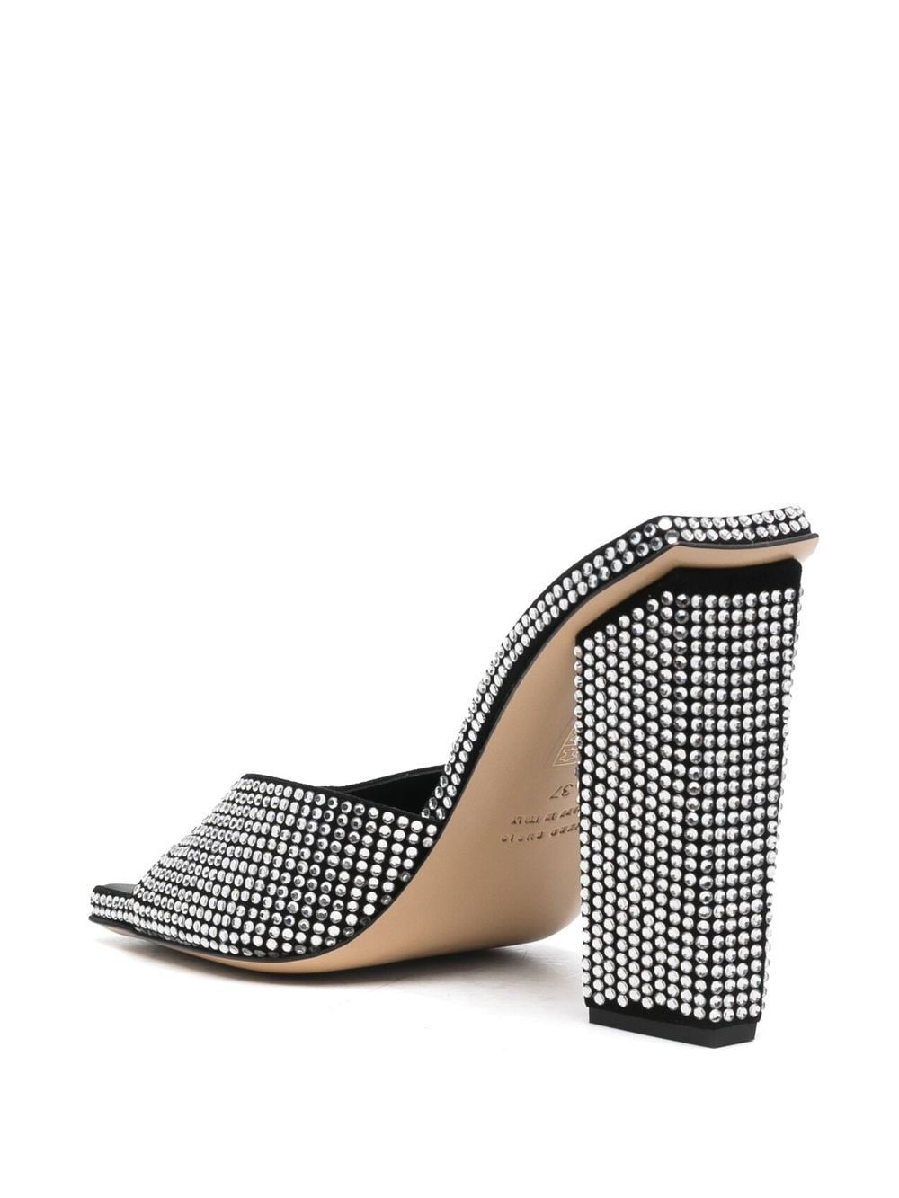 115mm crystal-embellished block heels - 3