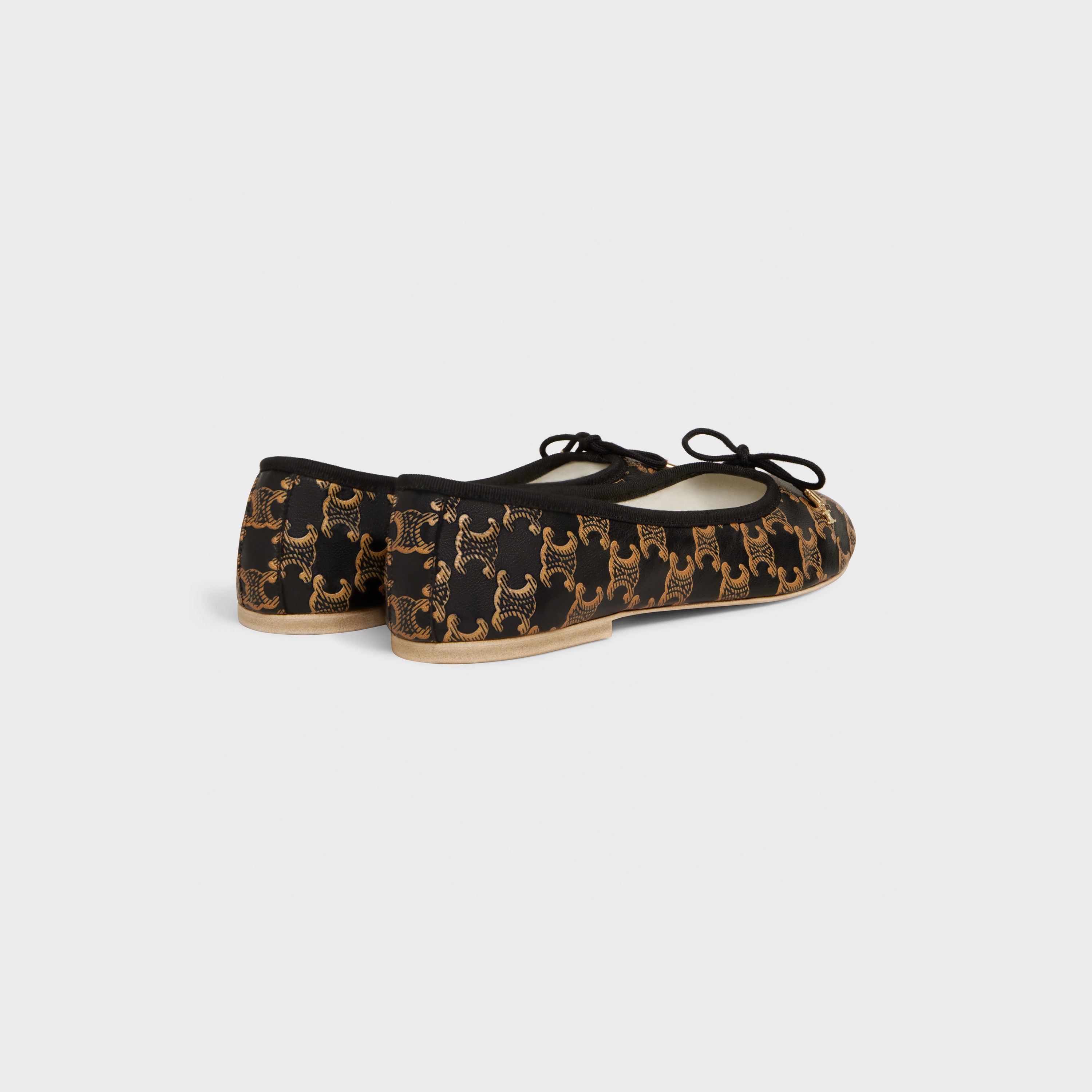 Les Ballerines Celine Ballerina with Laces in Triomphe Printed Lambskin - 3