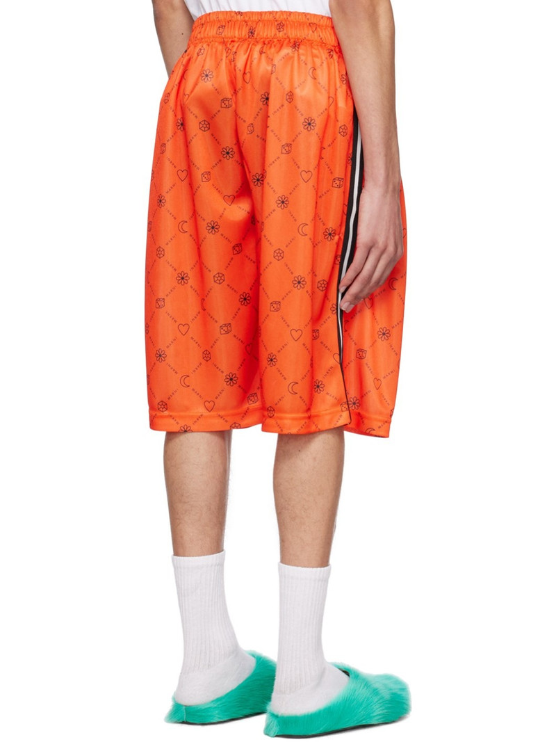 Orange Printed Shorts 3