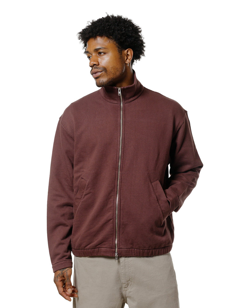 NORSE PROJECTS Bjorn Relaxed Organic Loopback Track Jacket Mahogany outlook