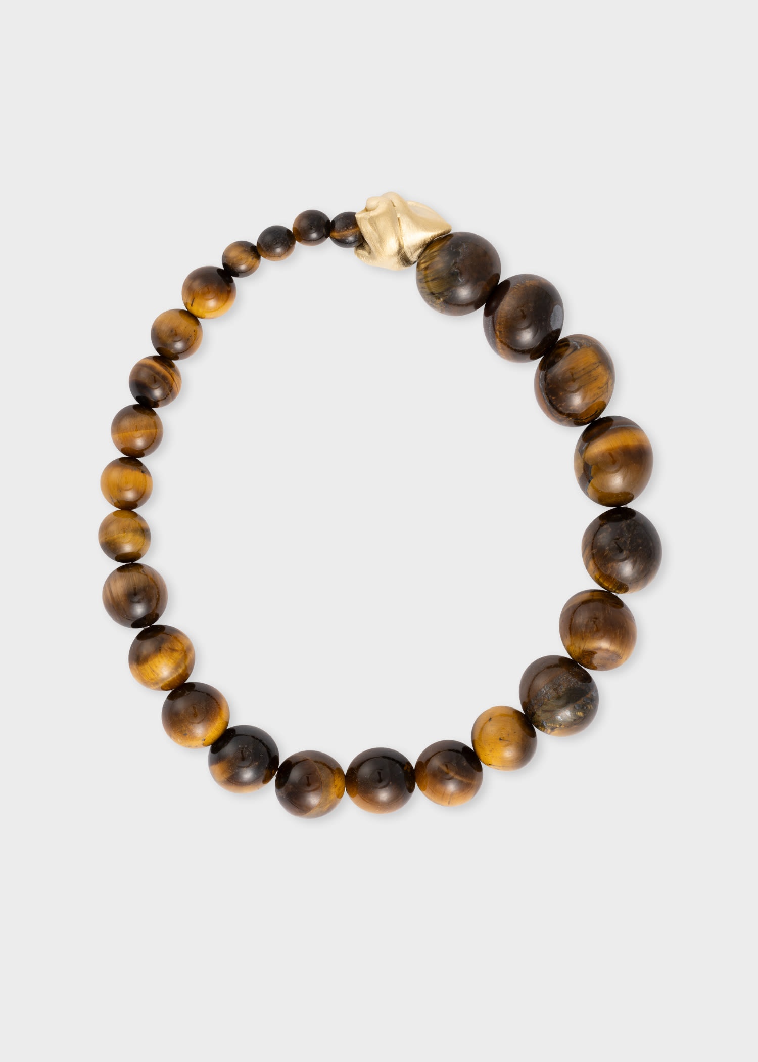 Tiger Eye & Gold Vermeil Beaded Bracelet by Completedworks - 1