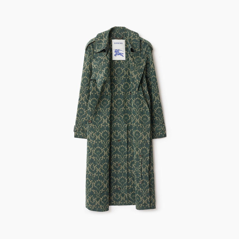 Long Baroque Viscose Blend Trench Coat 5