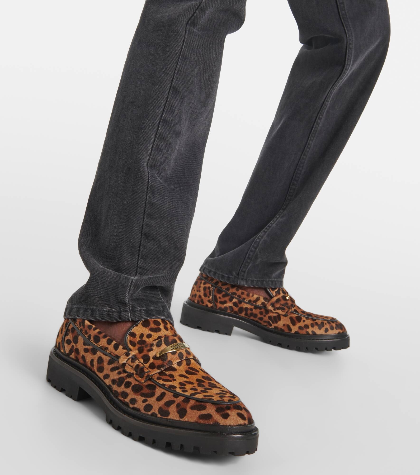 Frezza leopard-print calf hair loafers - 4