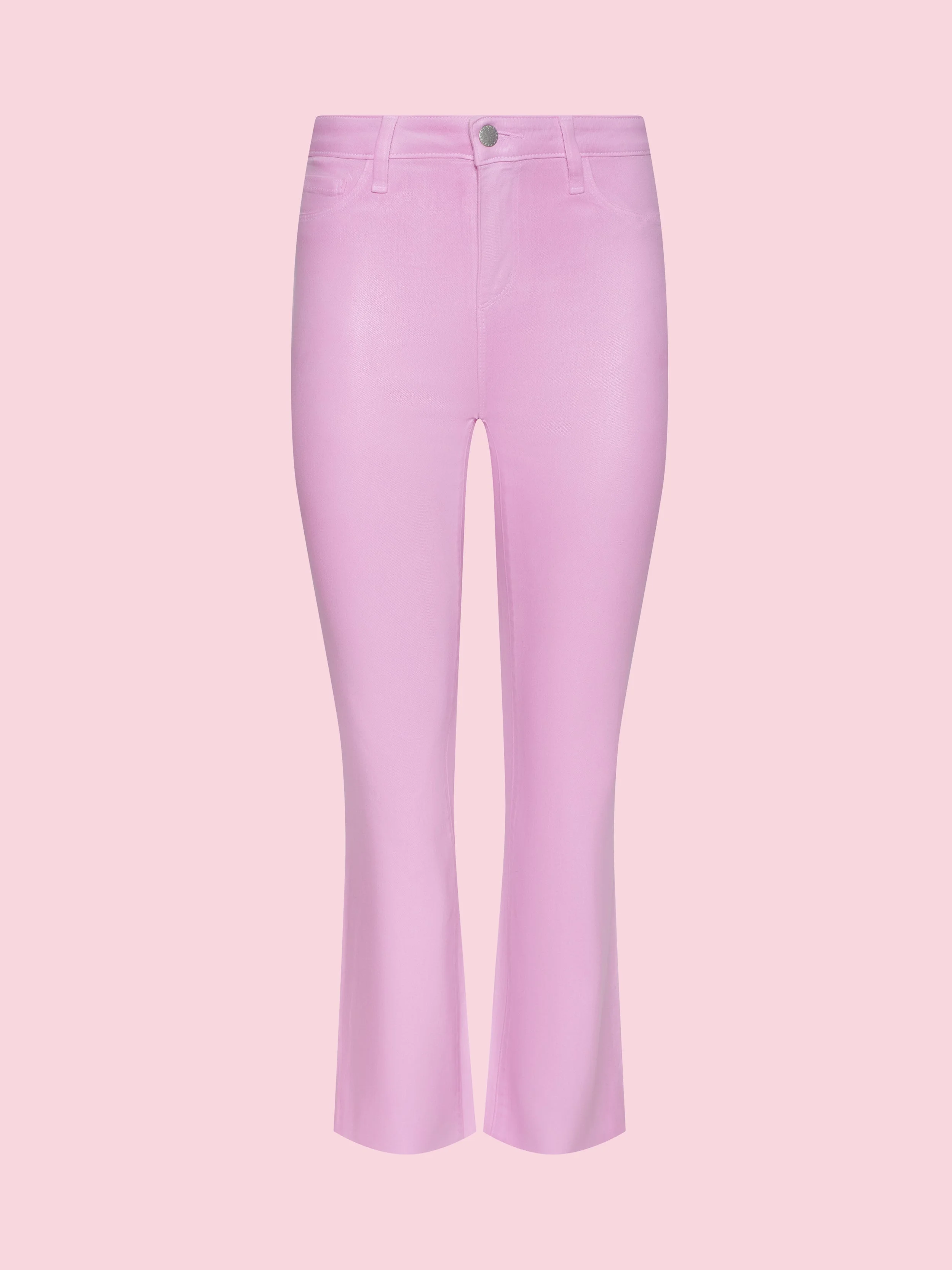 Kendra Coated Cropped Flare Jean - 1