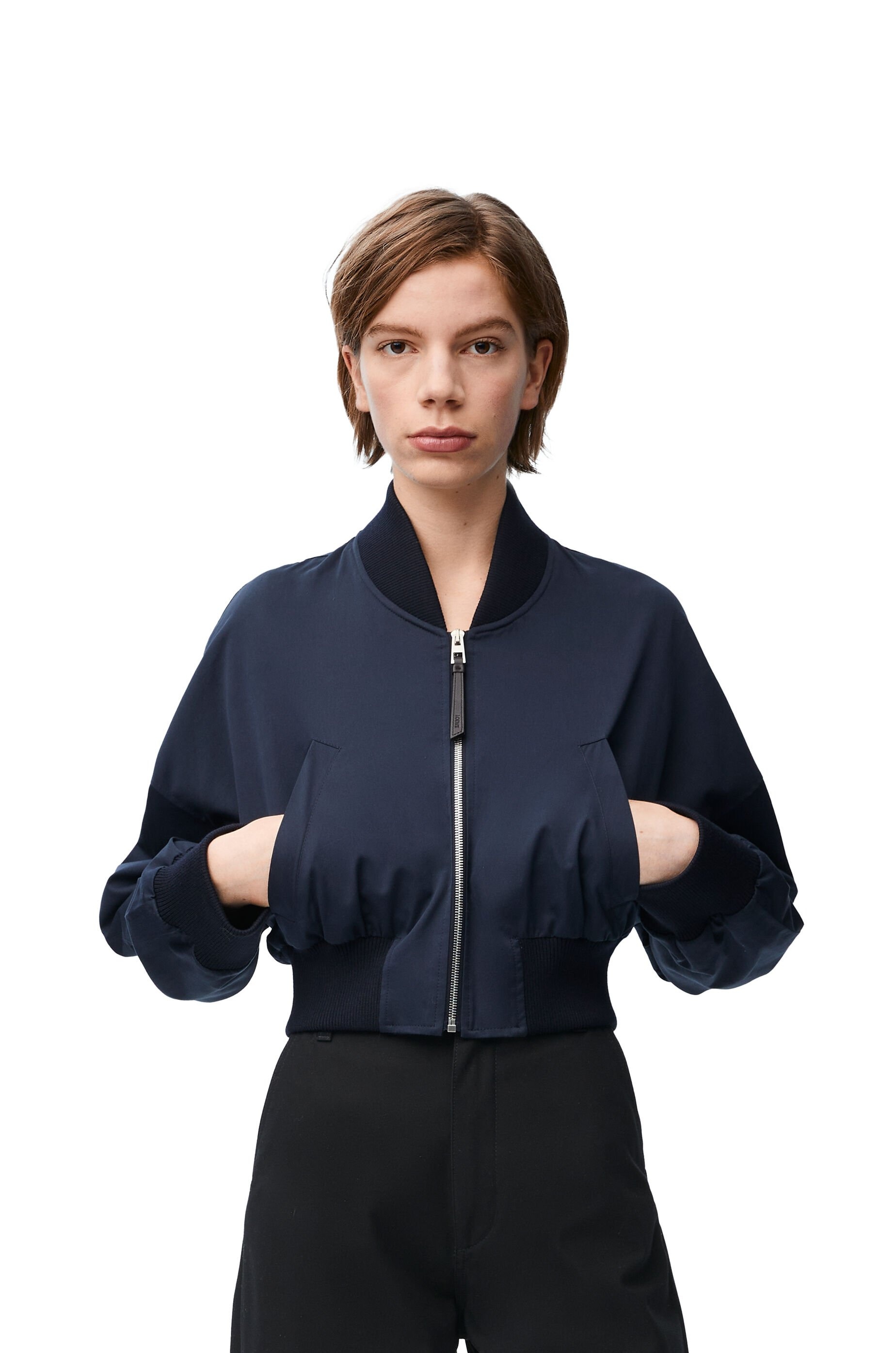 Bomber jacket in cotton and silk - 5