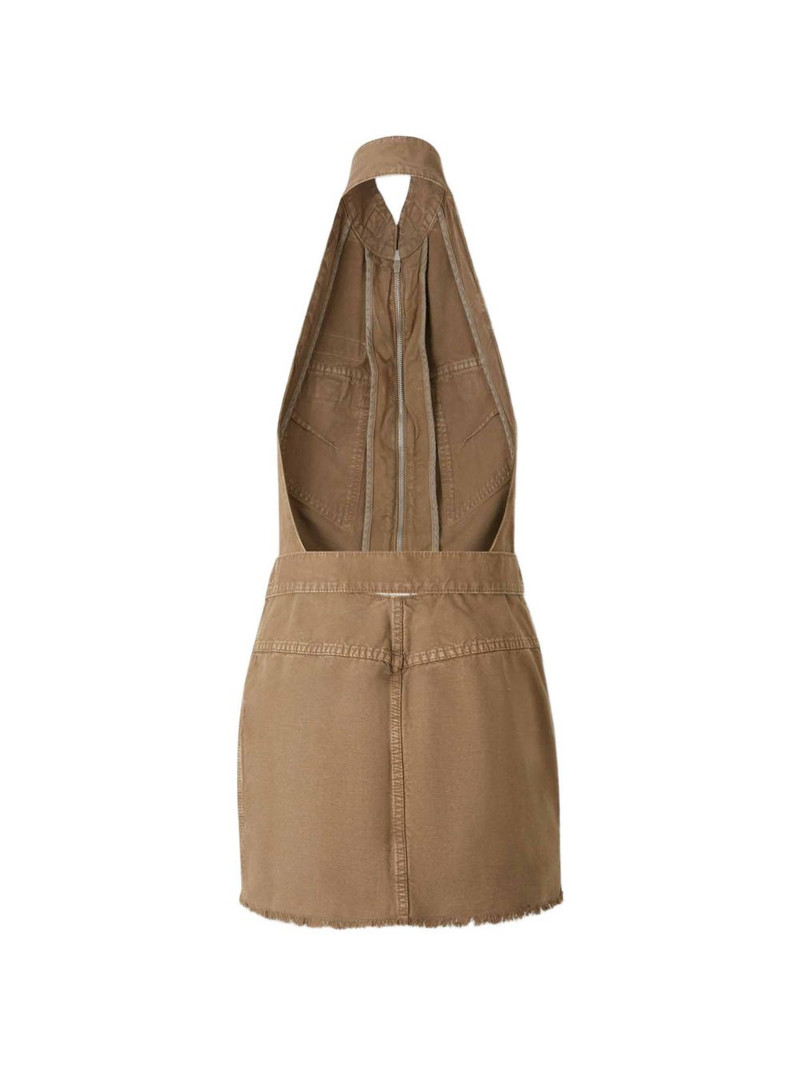 Off-White zipped frayed-hem dress outlook