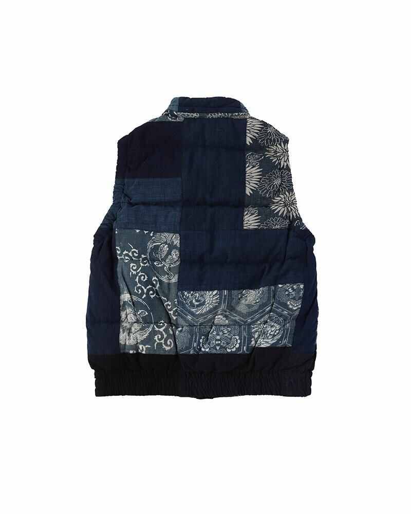 visvim INSULATOR DOWN VEST KOFU INDIGO PATTERN outlook