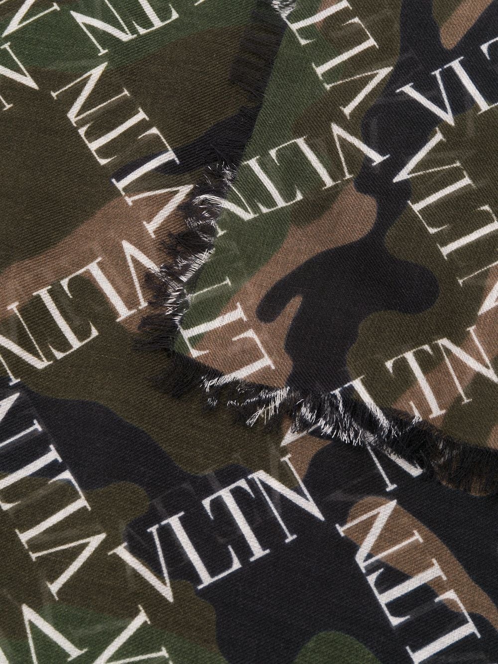 camouflage logo grid print scarf - 3